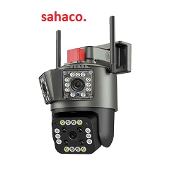 دوربین مینی اسپید دام چرخشی سیم کارتی سه لنز